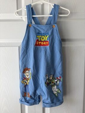 Y2K Disney Toy Story Woody Buzz Lightyear Overalls Shirt 24 Months